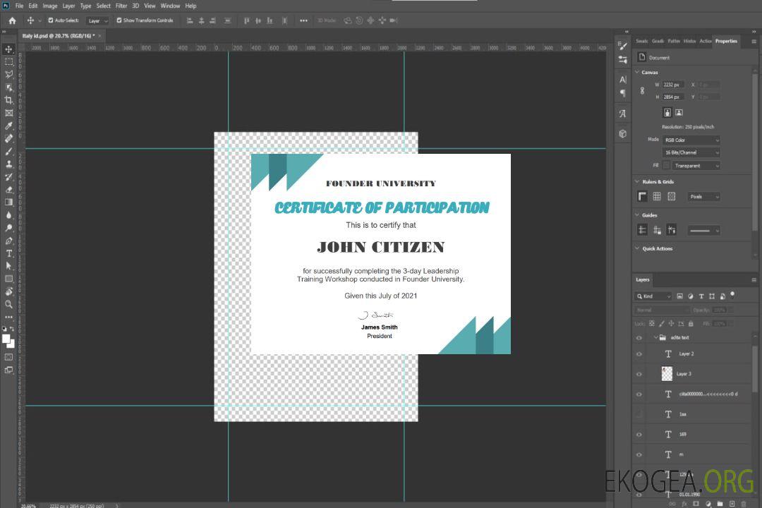 Certificat d'école de commerce des États-Unis template